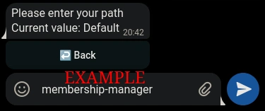 Entering a custom path for your TGmembership web portal
